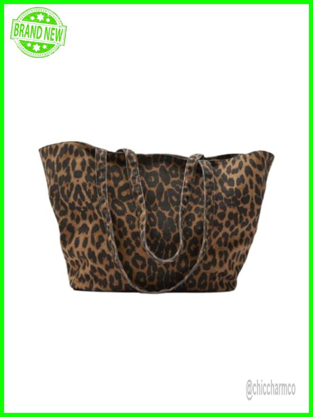 Large Leopard Print Tote Bag for Women Shoulder Hobo Zipper